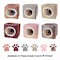 Pet Adobe Indoor Cat Pet Bed Cave with Removable Cushion Pad for Cats/Small Animals, Tan/White Animal Print 728420YHZ - alternate 4